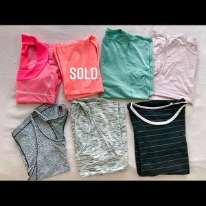 Lot of 6 Lululemon Shirts! Cute Sport Tank Tops